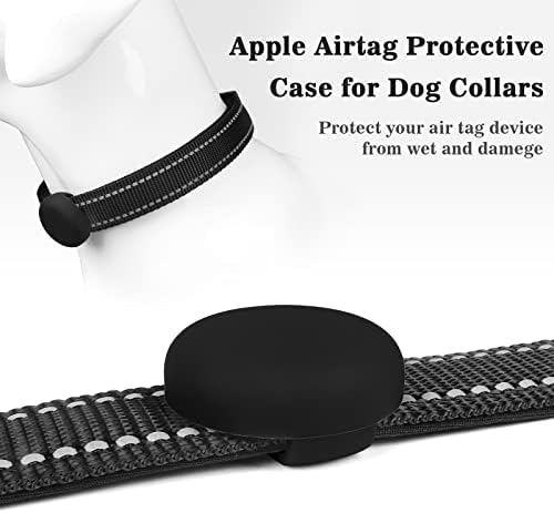 Moogroou [2 חבילה] מחזיק צווארון חתול Airtag, פרימיום Apple Tag Air Case Case Anti-Bost עבור גשש GPS,